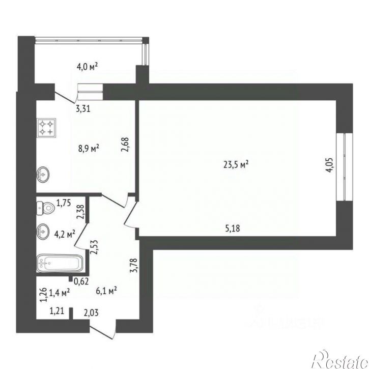 1-комн квартира ул Менделеева, 229,  д. 229