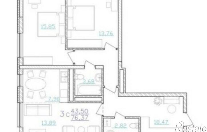 3-комн квартира пр-кт Октября, 75/1,  д. 75/1
