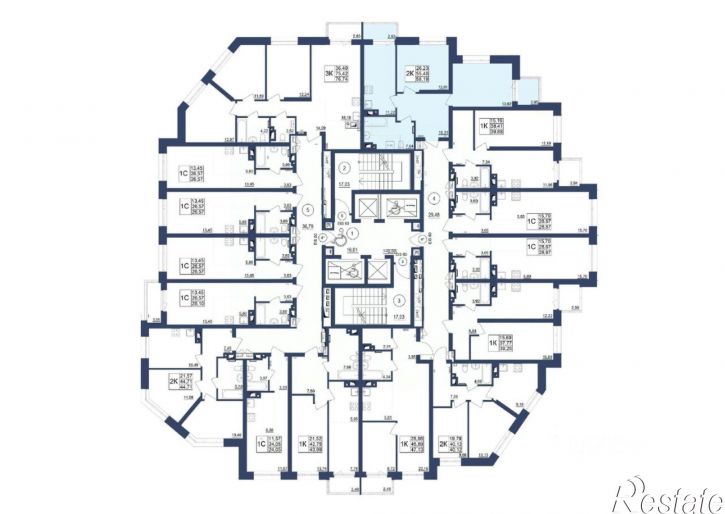 2-комн квартира в новом доме ул Революционная, 201/1,  д. 201/1