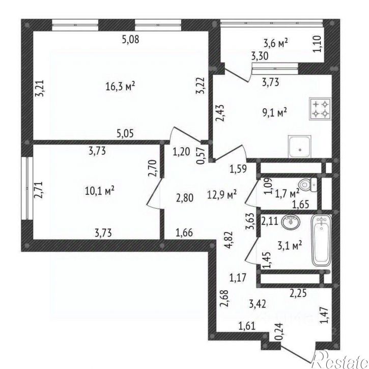 2-комн квартира ул Дмитрия Купцова, 4,  д. 4