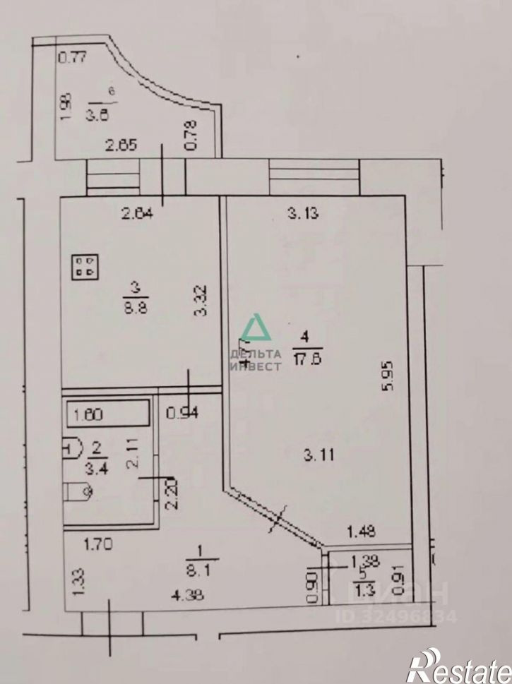1-комн квартира ул Софьи Перовской, 48/2,  д. 48/2