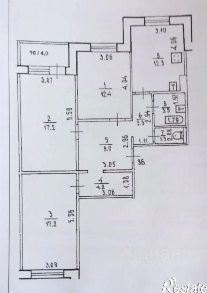 3-комн квартира ул Георгия Мушникова, 21,  д. 21