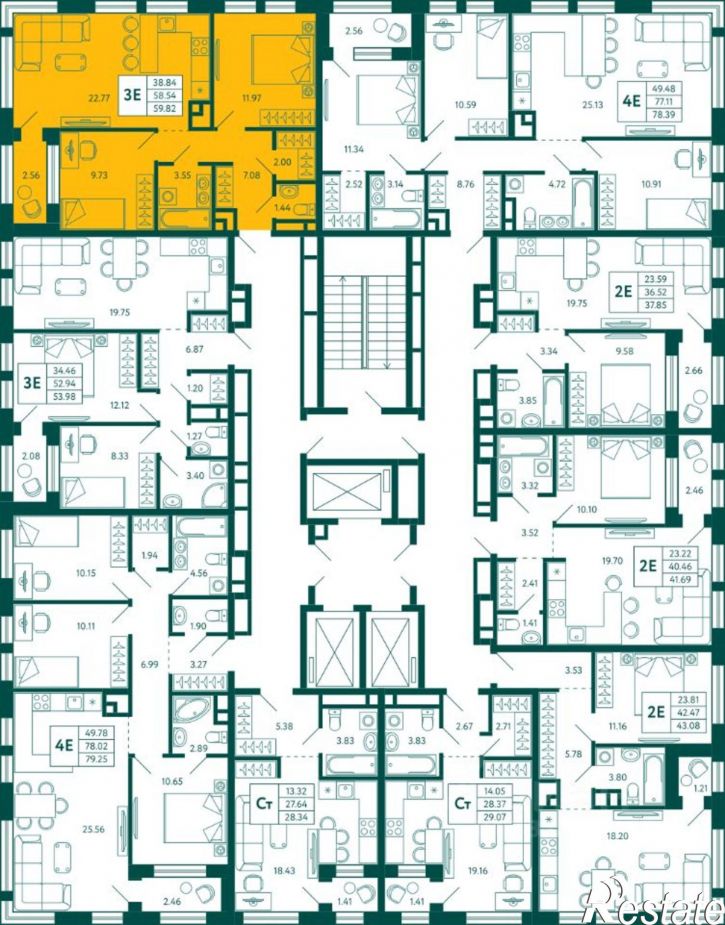 2-комн квартира в новом доме ул Авроры, 18 1,  д. 18 1,  к. 1