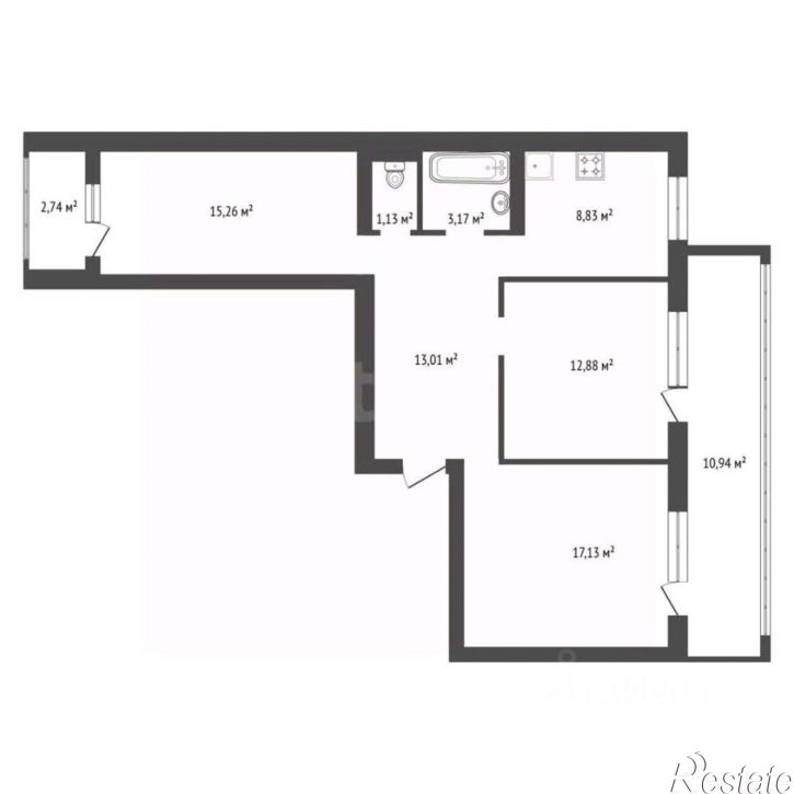 3-комн квартира ул Дагестанская, 10,  д. 10