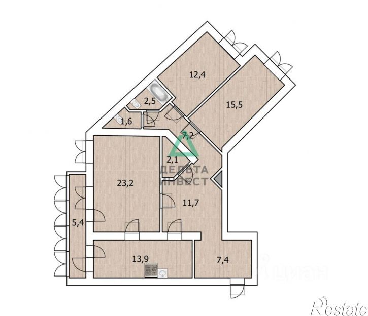 3-комн квартира ул Георгия Мушникова, 7/3,  д. 7/3