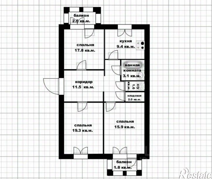 3-комн квартира ул Кольцевая, 12,  д. 12