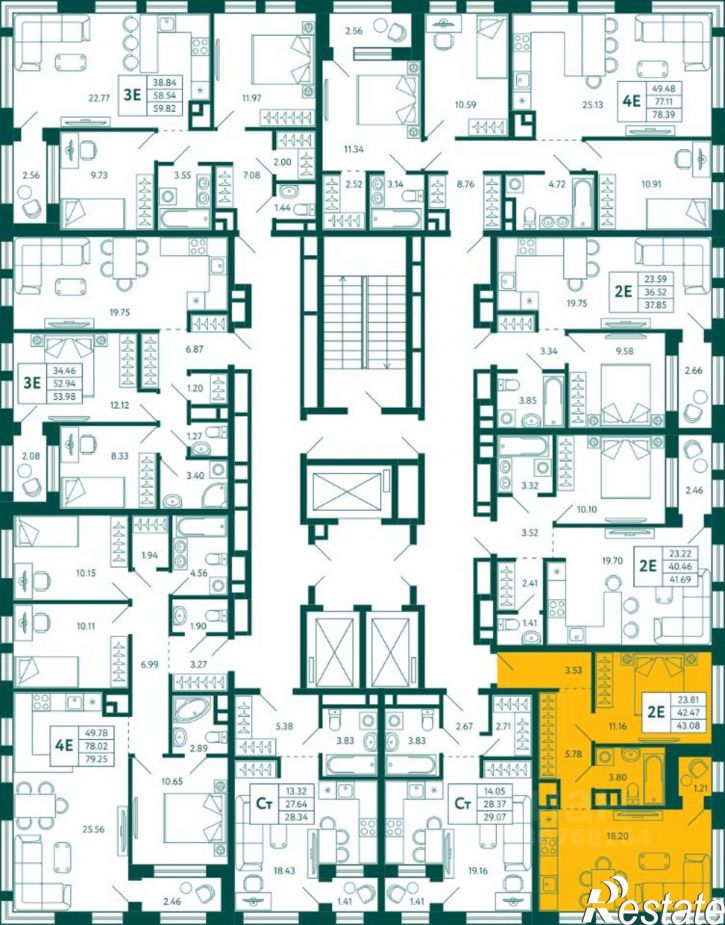 1-комн квартира в новом доме ул Авроры, 18 1,  д. 18 1,  к. 1