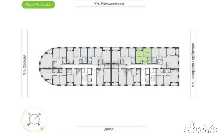 1-комн квартира ул Менделеева, 132/1,  д. 132/1
