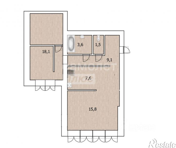 2-комн квартира ул Карла Маркса, 49/1,  д. 49/1