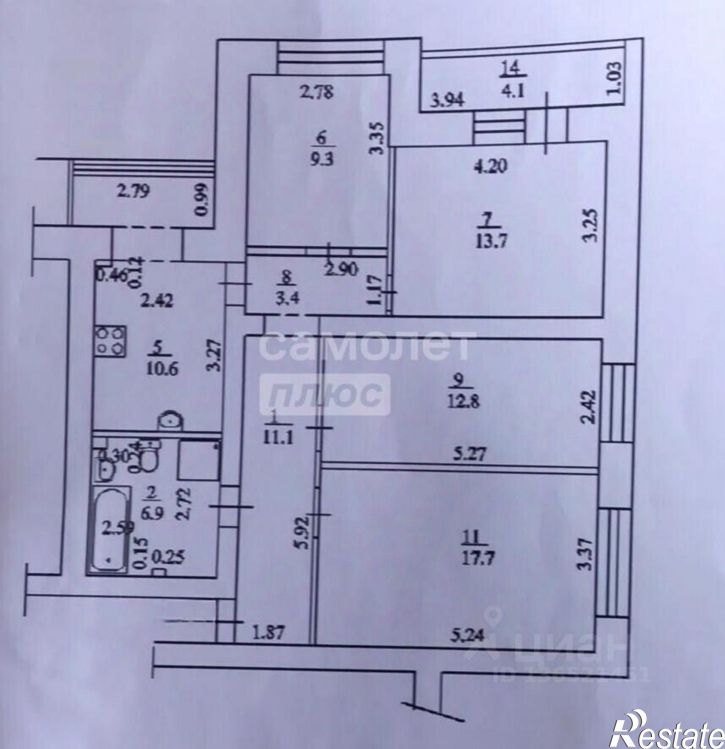 4-комн квартира ул Островского, 18,  д. 18