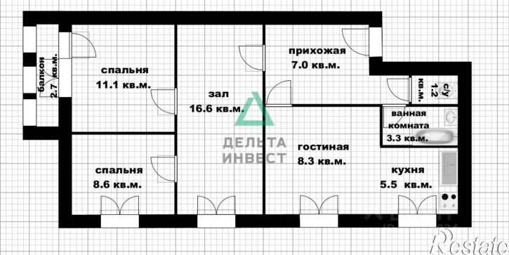 3-комн квартира ул Минигали Губайдуллина, 5,  д. 5