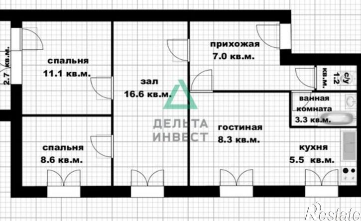 3-комн квартира ул Минигали Губайдуллина, 5,  д. 5
