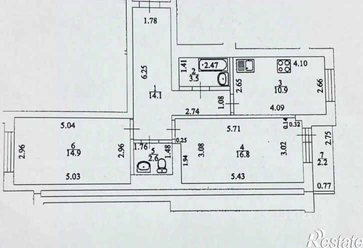 2-комн квартира ул Дагестанская, 16 1,  д. 16 1,  к. 1