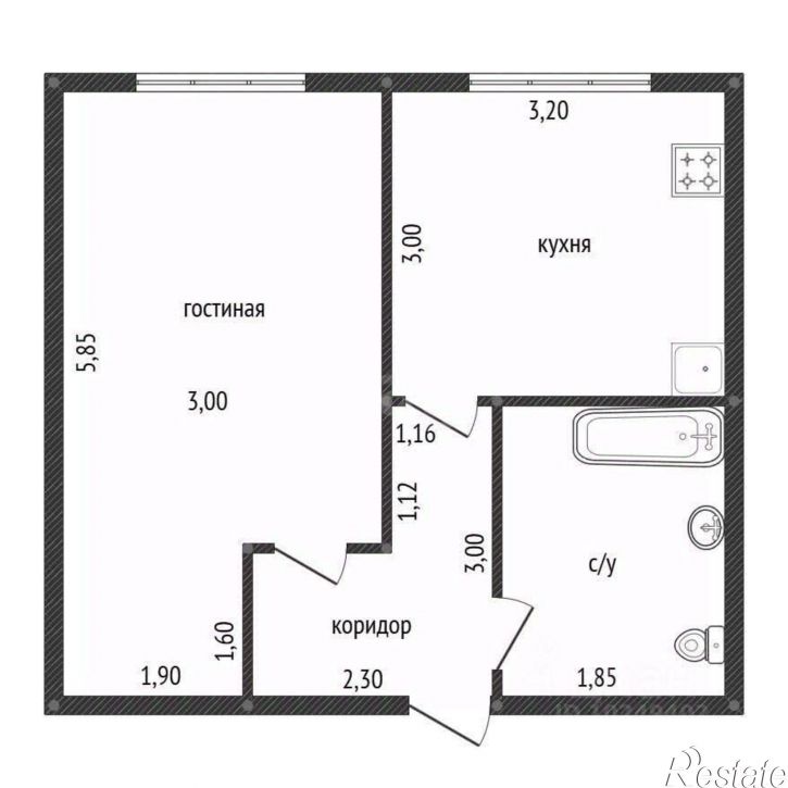 1-комн квартира ул Борисоглебская, 7,  д. 7