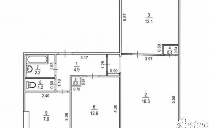 3-комн квартира ул Коммунистическая, 22,  д. 22