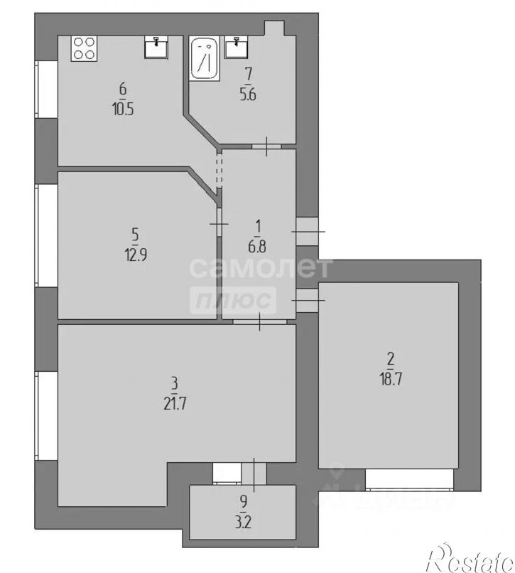 3-комн квартира ул Парковая, 18а,  д. 18а