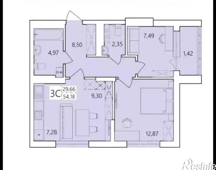 3-комн квартира в новом доме ул Пожарского, 241,  д. 241