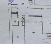 2-комн, 67кв м, этаж 5/9 ул Султанова, 24