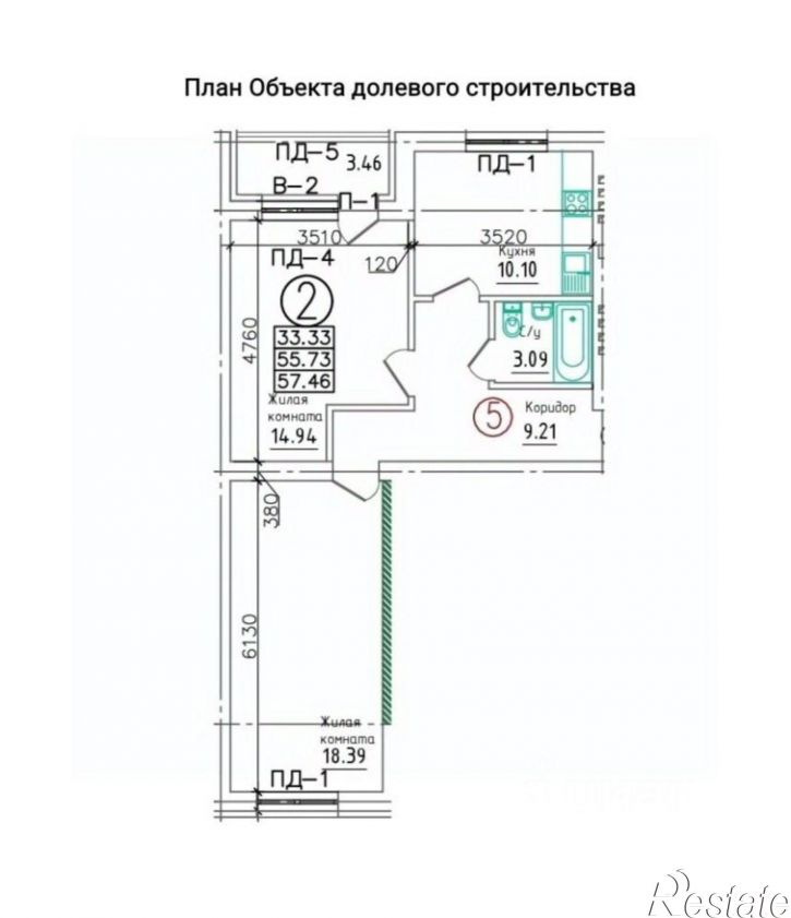 2-комн квартира ул Академика Курчатова, 65/6,  д. 65/6