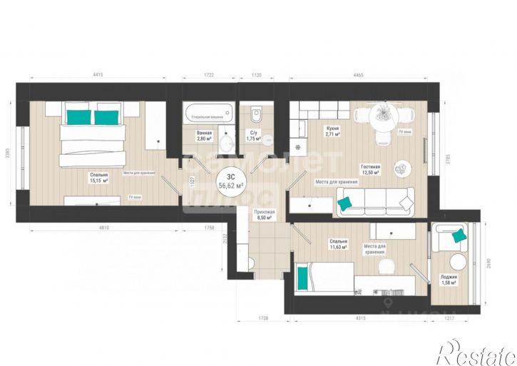 3-комн квартира ул Степана Кувыкина, 129,  д. 129
