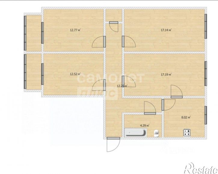 4-комн квартира ул Адмирала Макарова, 24,  д. 24