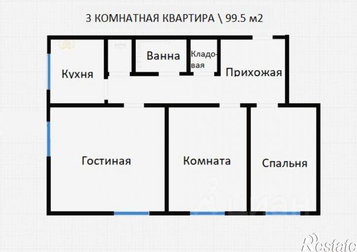 3-комн квартира ул Первомайская, 18,  д. 18