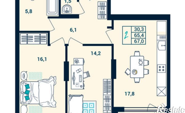 2-комн квартира ул Пархоменко, 156б,  д. 156б