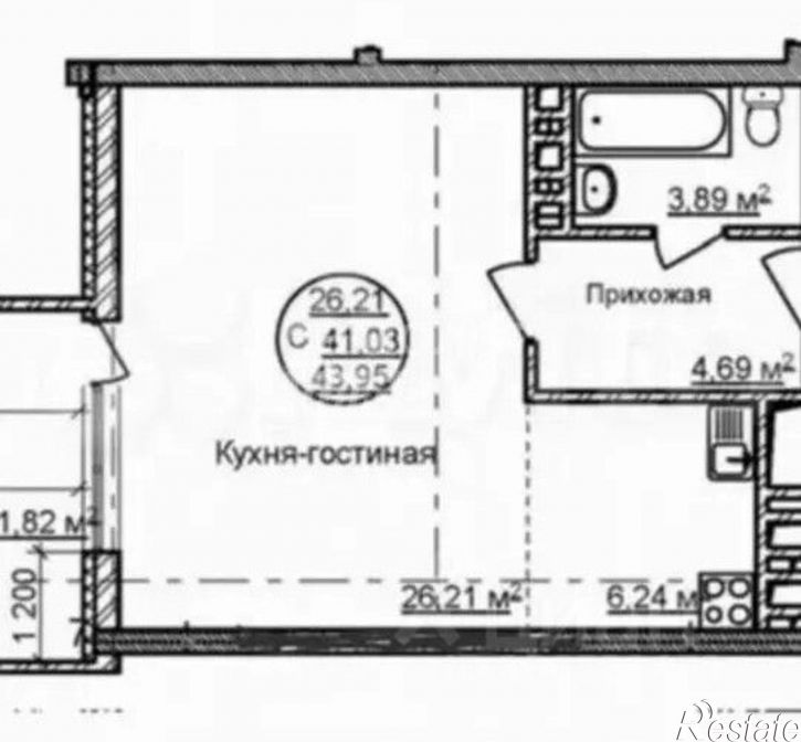 1-комн квартира ул Софьи Перовской, 24а,  д. 24а