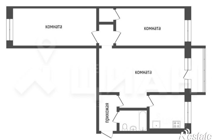 3-комн квартира ул Юрия Гагарина, 43/1,  д. 43/1