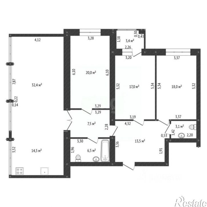 4-комн квартира ул Крупской, 4,  д. 4