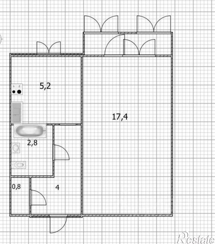 1-комн квартира ул Революционная, 80 1,  д. 80 1,  к. 1