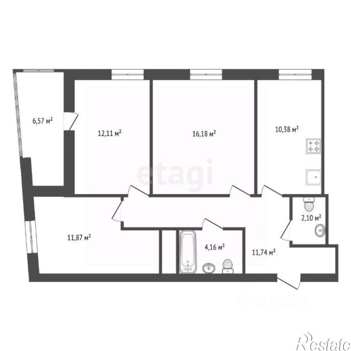 3-комн квартира ул Златоустовская, 20 3,  д. 20 3,  к. 3