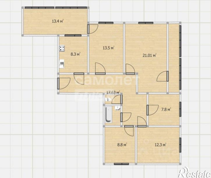 5-комн квартира ул Ахметова, 300,  д. 300