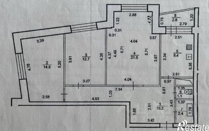 3-комн квартира ул Дагестанская, 10/1,  д. 10/1