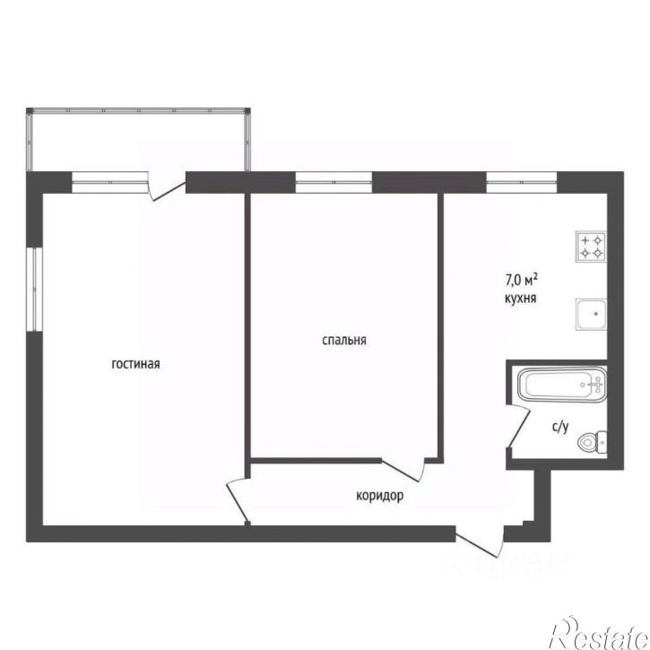 2-комн квартира ул Революционная, 92/2,  д. 92/2