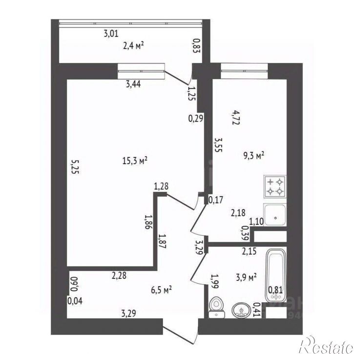1-комн квартира наб Моторостроителей, 15А,  д. 15А
