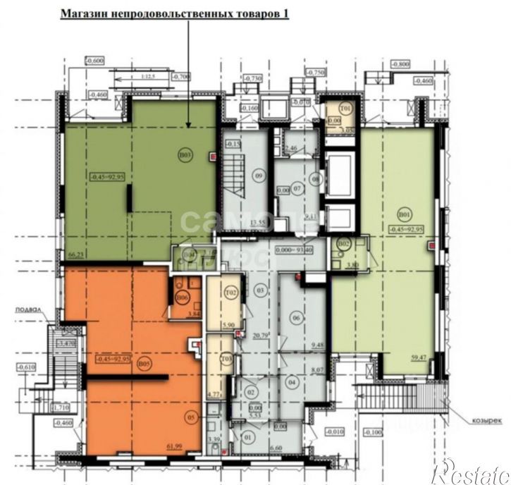 Торговое помещение ЖК Паруса тер., д.1