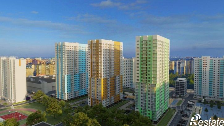 2-комн квартира в новом доме улица Валерия Лесунова