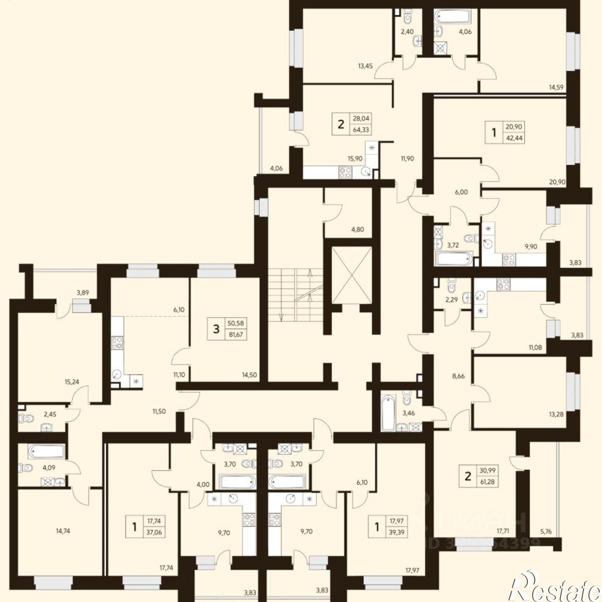Купить квартиру за 9 518 690 рублей на ул Шмидта, 2в