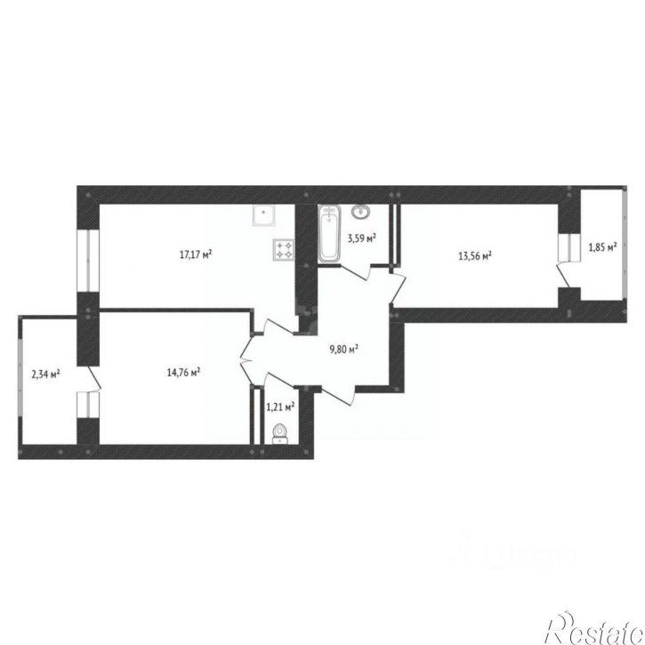2-комн квартира ул Чапаева, 10,  д. 10