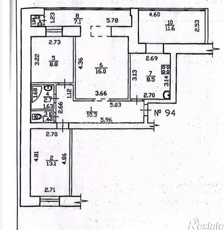 3-комн квартира ул Степана Злобина, 5/1,  д. 5/1