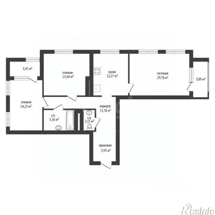 3-комн квартира ул Айская, 39,  д. 39