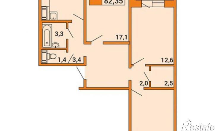 3-комн квартира ул Лермонтова, 2,  д. 2