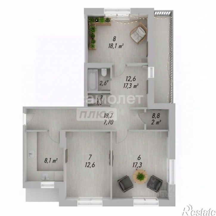 3-комн квартира ул Дагестанская, 17/1,  д. 17/1