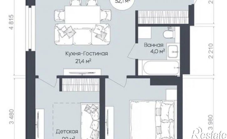 2-комн квартира ул Братьев Кадомцевых, 15,  д. 15