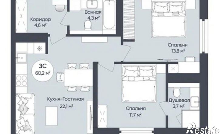 3-комн квартира ул Братьев Кадомцевых, 15,  д. 15