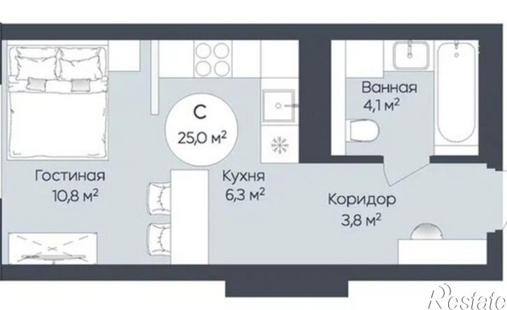 2-комн квартира ул Братьев Кадомцевых, 15,  д. 15