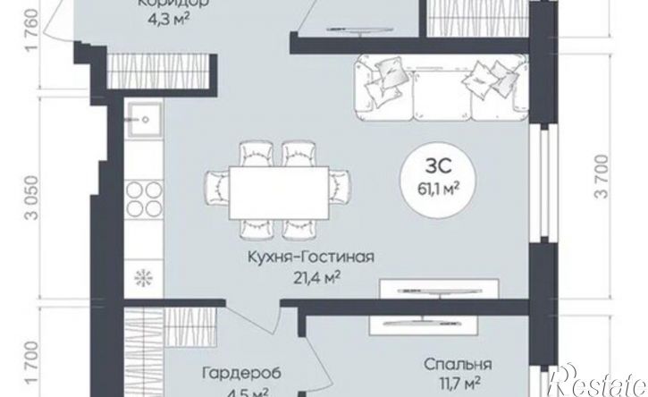 3-комн квартира ул Братьев Кадомцевых, 15,  д. 15