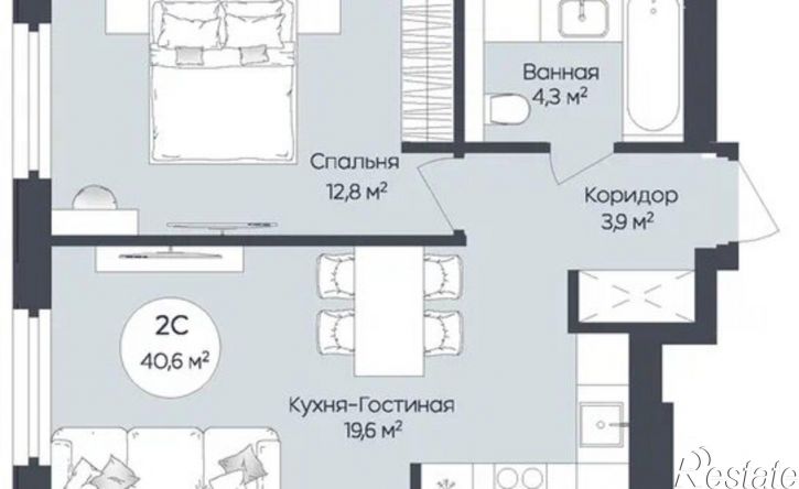 2-комн квартира ул Братьев Кадомцевых, 15,  д. 15