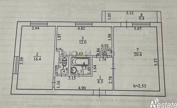 2-комн квартира ул Победы, 3,  д. 3